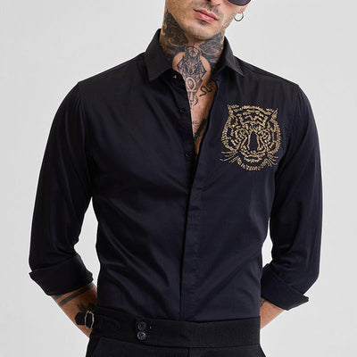 Black Embroidered Shirt