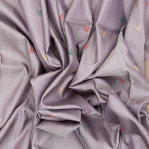 Grey Handloom Uppada Silk Saree With Floral Buttas