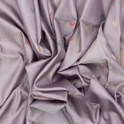 Grey Handloom Uppada Silk Saree With Floral Buttas