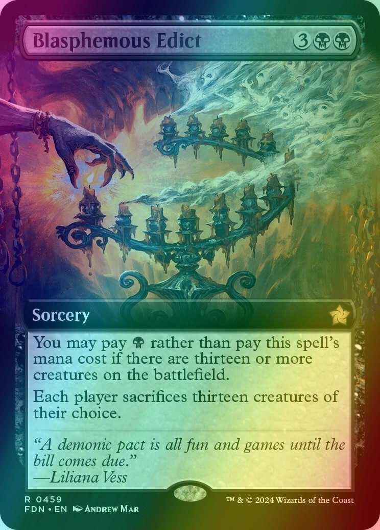 Blasphemous Edict [459] [Extended Art] [Foundations] [Foil]