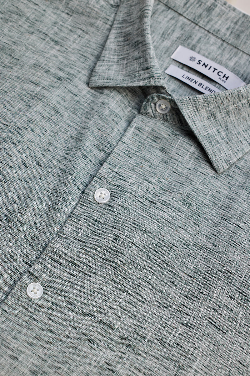 Grey Linen Blend Shirt