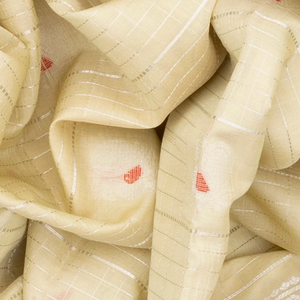 Cream Handloom Chirala Soft Silk Saree With Annam Motifs-Cream