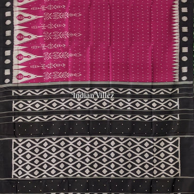 Purple Black Odisha Ikat Contemporary Silk Saree