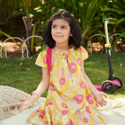 Mellow Chanderi Tier Dress