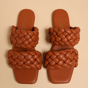 Chocolate Island Braided Flats