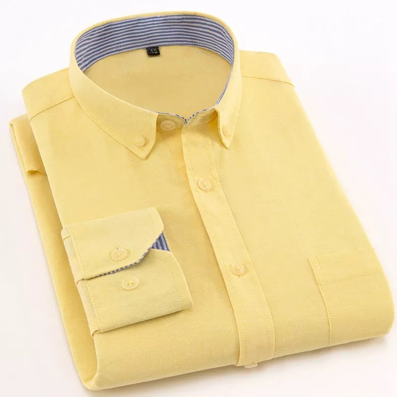 Combo of 2 Cotton Shirt for Man (Mustard and Lemon)