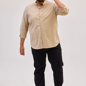 Beige Mandarin Shirt