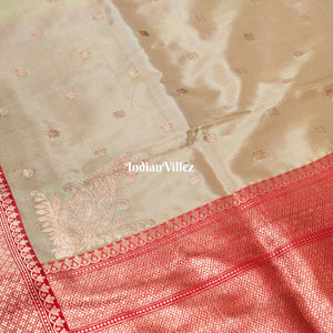 Handwoven Sandalwood Color Banarasi Katan Silk Saree