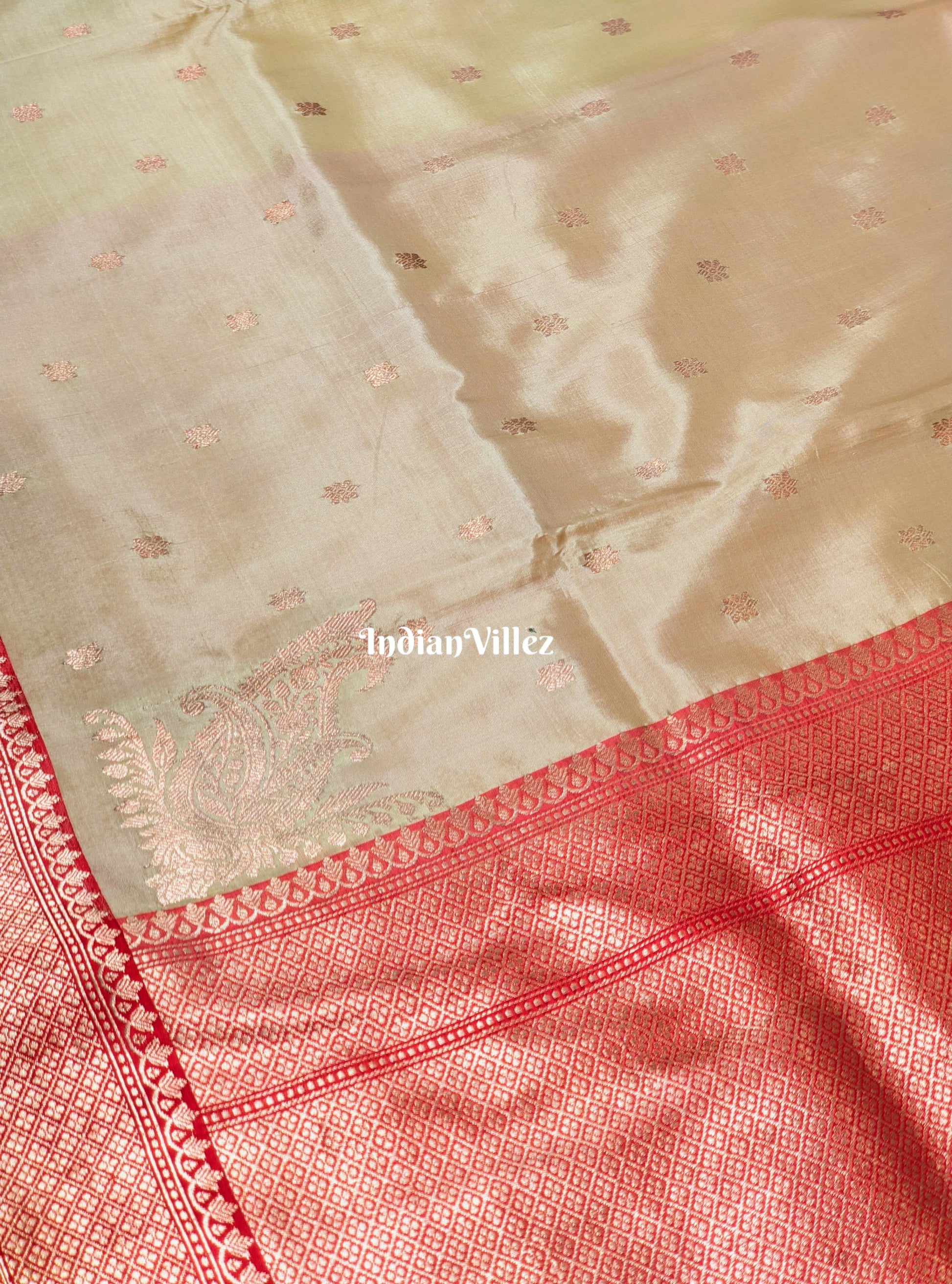 Handwoven Sandalwood Color Banarasi Katan Silk Saree
