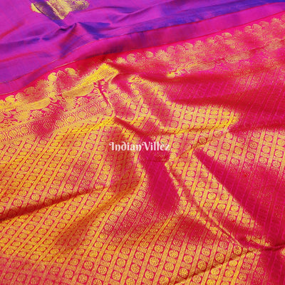 Purple Dual Tone Kanjivaram Silk Saree