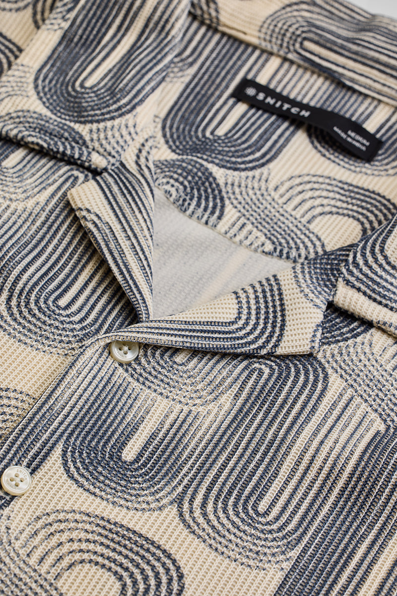 Blue Abstract Box Fit Shirt