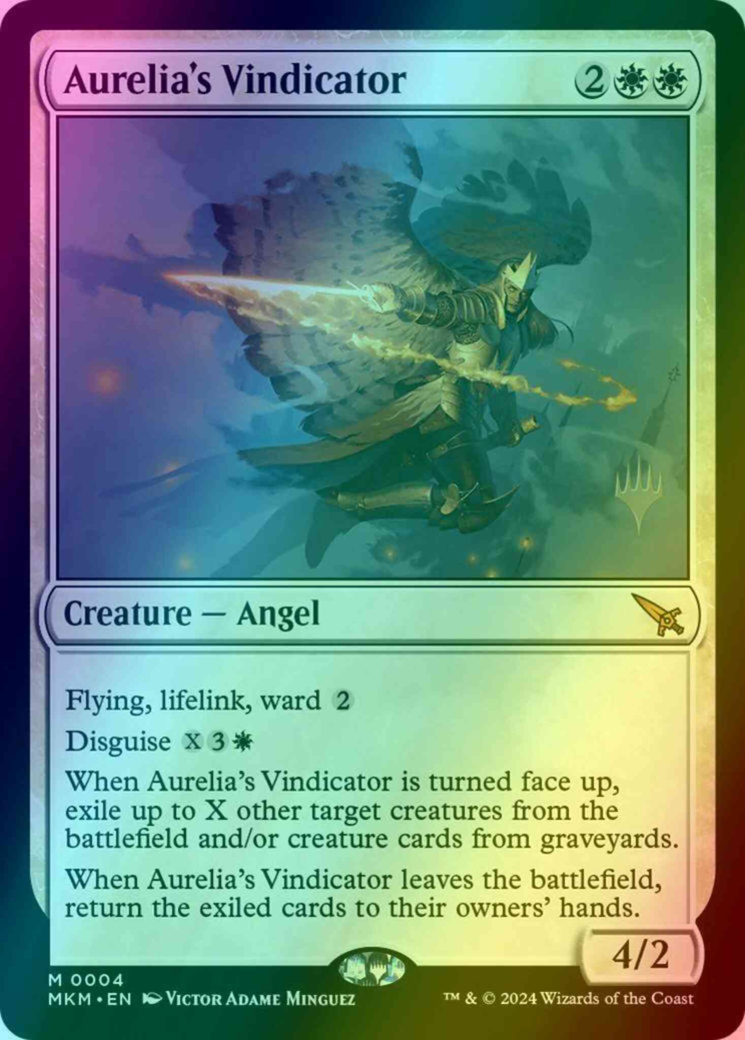 Aurelia's Vindicator [4p] [Promo Pack] [Murders at Karlov Manor: Promos] [Foil]