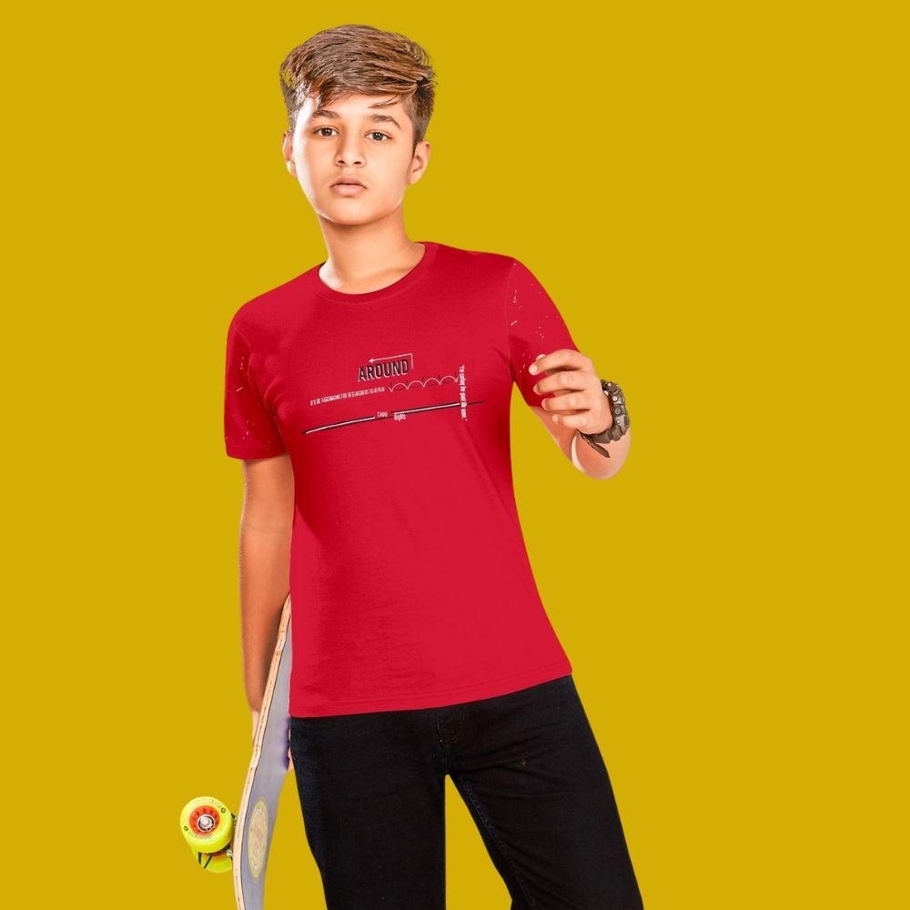 BLACKTREE(THHOR Series) ROUND NECK  Red TEES FOR KIDS