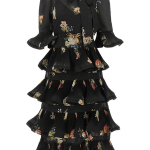 Zimmermann Pleated Sleeved Dress