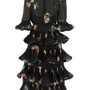 Zimmermann Pleated Sleeved Dress