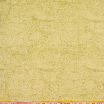 Cream Handloom Chanderi Cotton Saree With Printed Pink Floral Motif