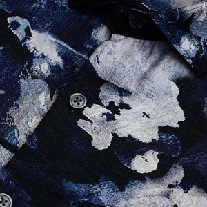 Navy Textured Abstract Shirt