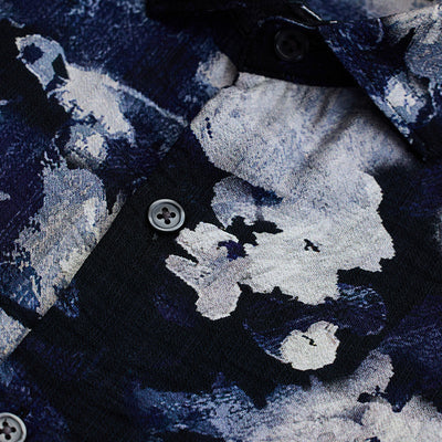 Navy Textured Abstract Shirt