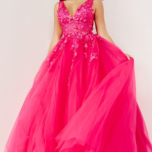 Tulle Sleeveless A-line Gown by Jovani 55634