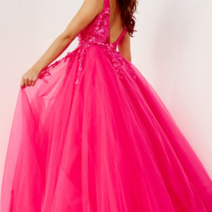 Tulle Sleeveless A-line Gown by Jovani 55634