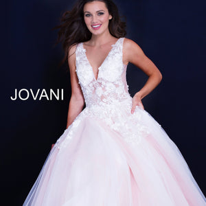 Tulle Sleeveless A-line Gown by Jovani 55634