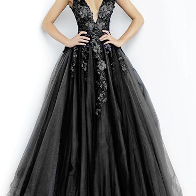 Tulle Sleeveless A-line Gown by Jovani 55634