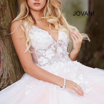 Tulle Sleeveless A-line Gown by Jovani 55634