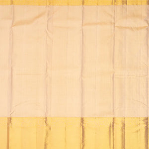 Taupe Handloom Kanchipuram Silk Saree With Floral Vine Motifs