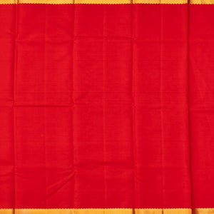 Red Handloom Kanchipuram Silk Saree With Zari Stripes