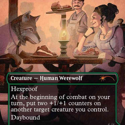 Avabruck Caretaker // Hollowhenge Huntmaster [1608] [Borderless] [Not a Wolf] [Secret Lair Drop] [Foil]