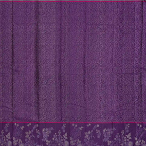 Lavender Handloom Kanchipuram Korvai Silk Saree With Geometric Motifs