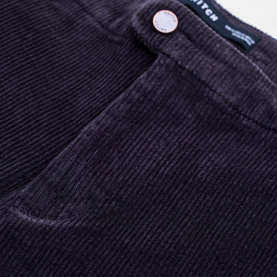 Black Corduroy Slim Fit Trousers