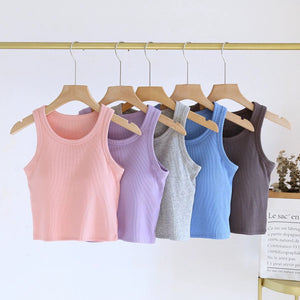 Luked Tank Tops with Inbuilt Bra