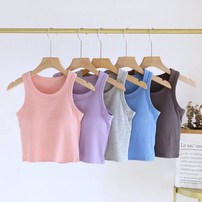 Luked Tank Tops with Inbuilt Bra