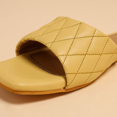 Summer Melon Quilted Slides