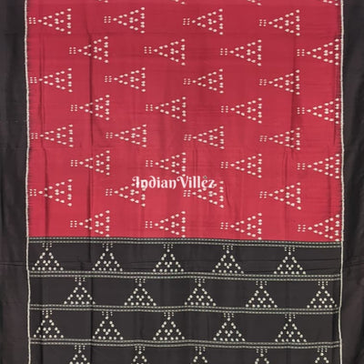 Maroon Jhoti Odisha Handloom Contemporary Silk Saree