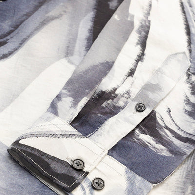 Off White Abstract Slim Fit Shirt