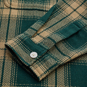 Dark Green Flannel Checks Slim Fit Shirt