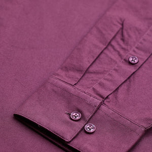 Burgundy Stretchable Slim Fit Shirt