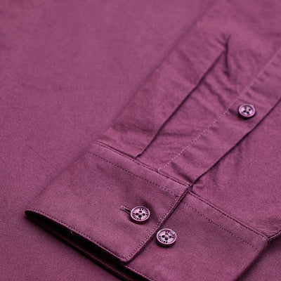 Burgundy Stretchable Slim Fit Shirt