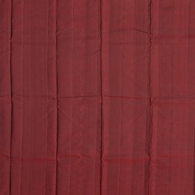 Bottle Green Handloom Kanchipuram Silk Saree With Maroon Border