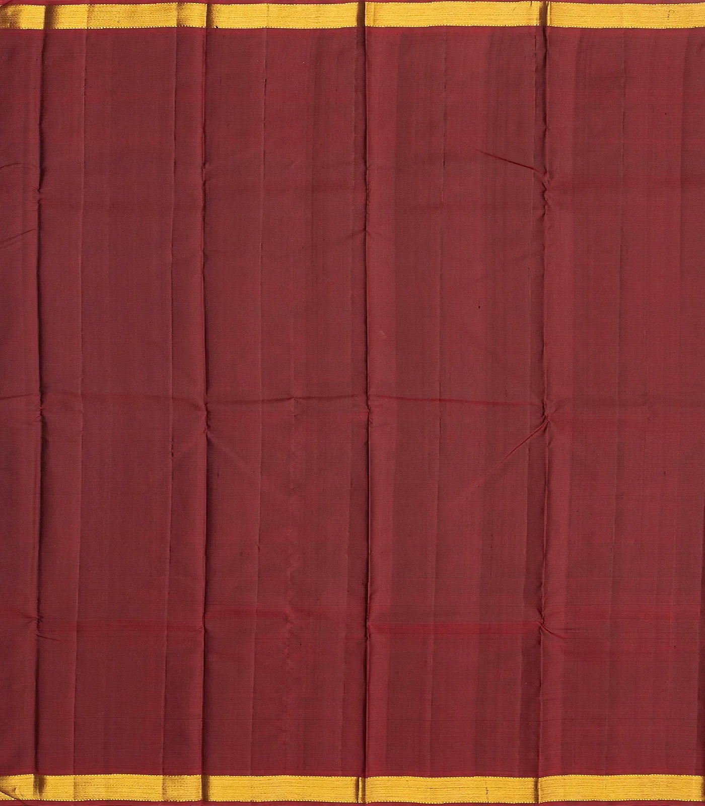 Bottle Green Handloom Kanchipuram Silk Saree With Maroon Border