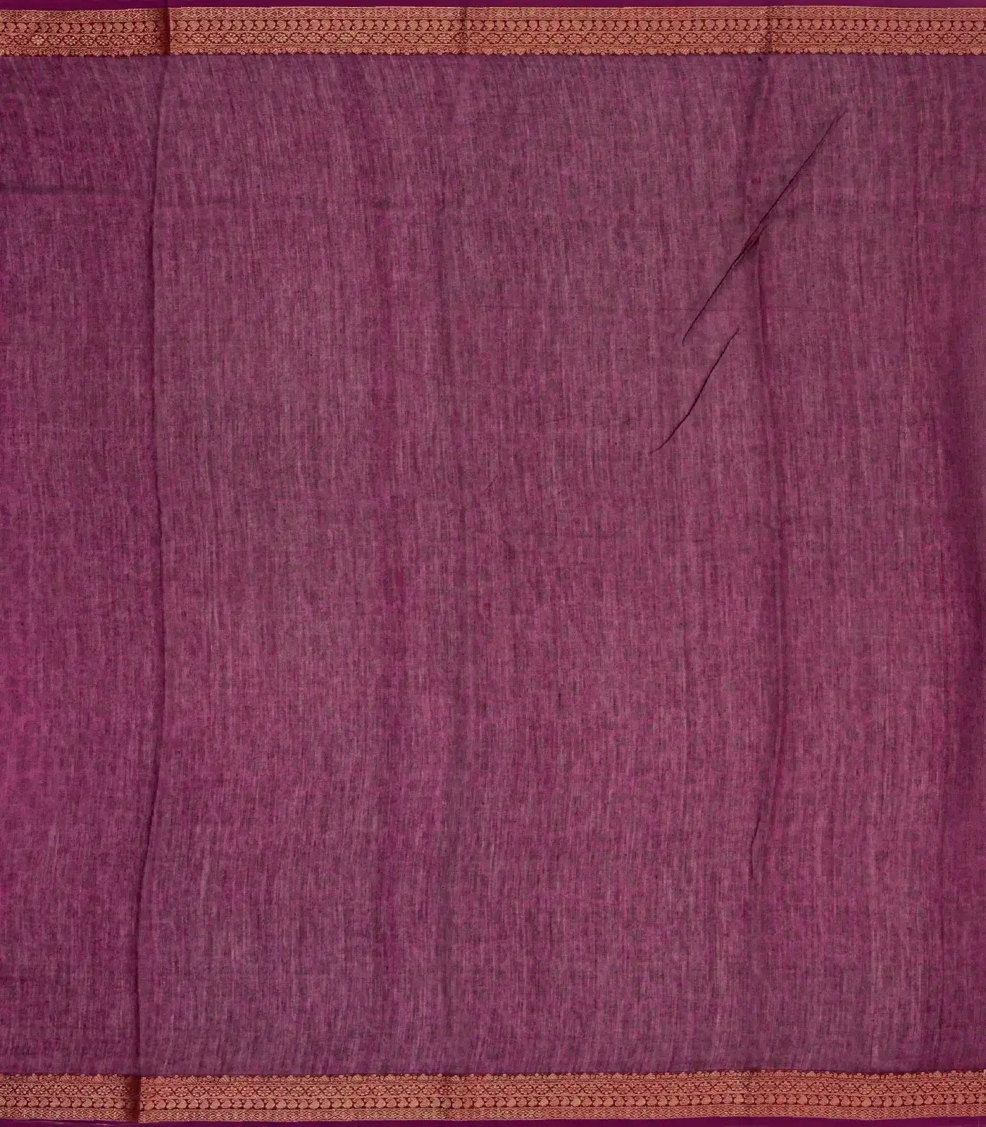 Magenta Woven Chanderi Cotton Saree With Printed Floral Motifs