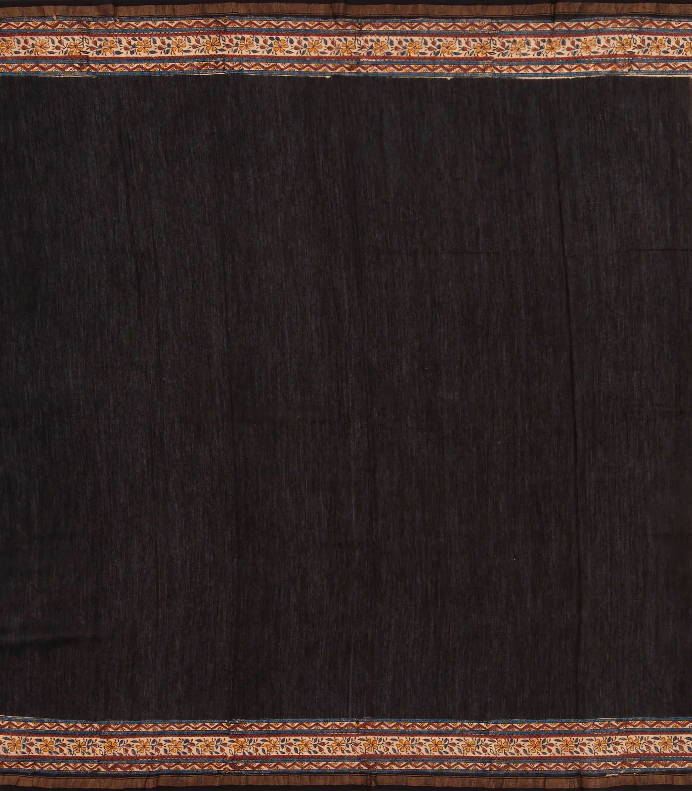 Cream Handloom Chanderi Cotton Saree With Printed Floral Motif