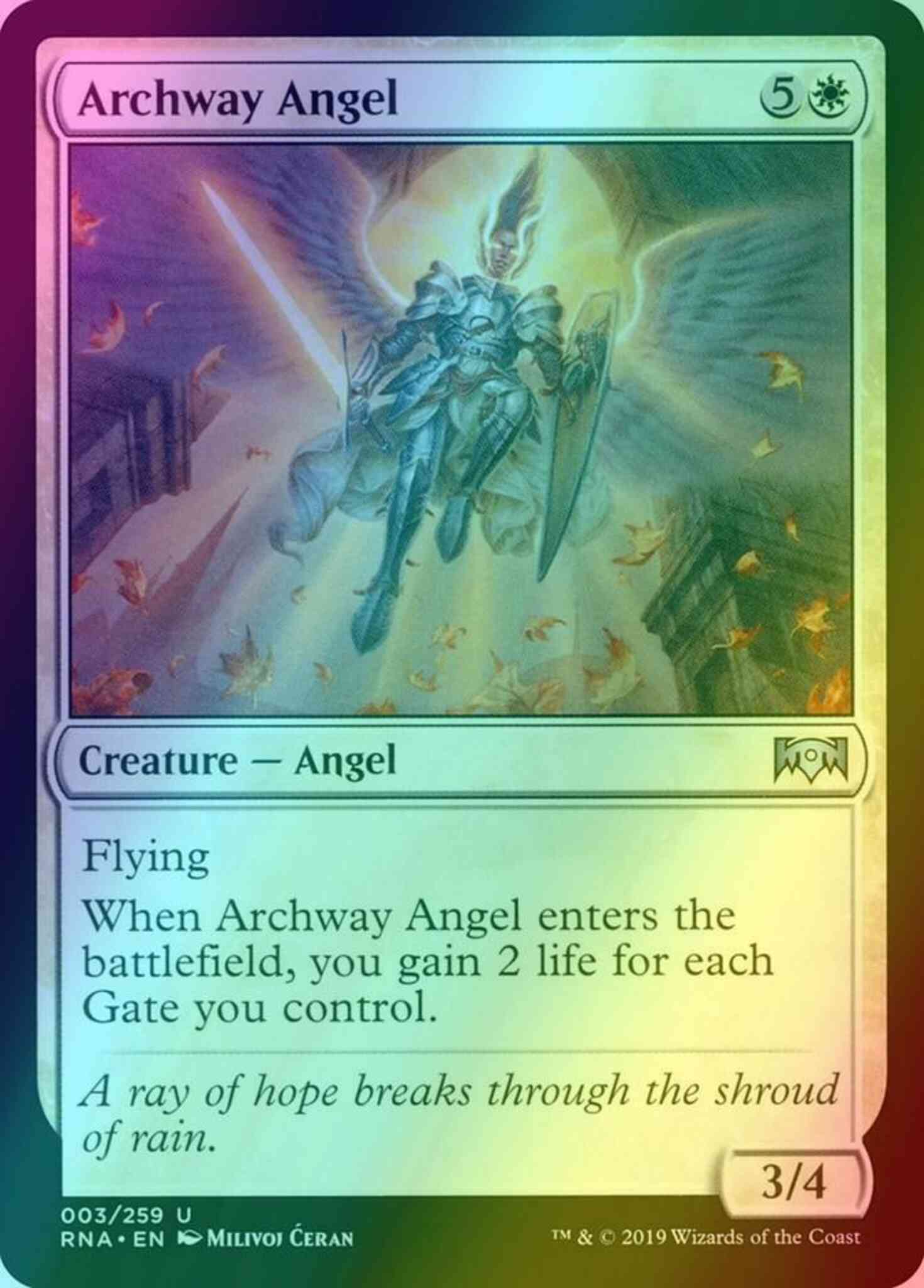 Archway Angel [3] [Ravnica Allegiance] [Foil]