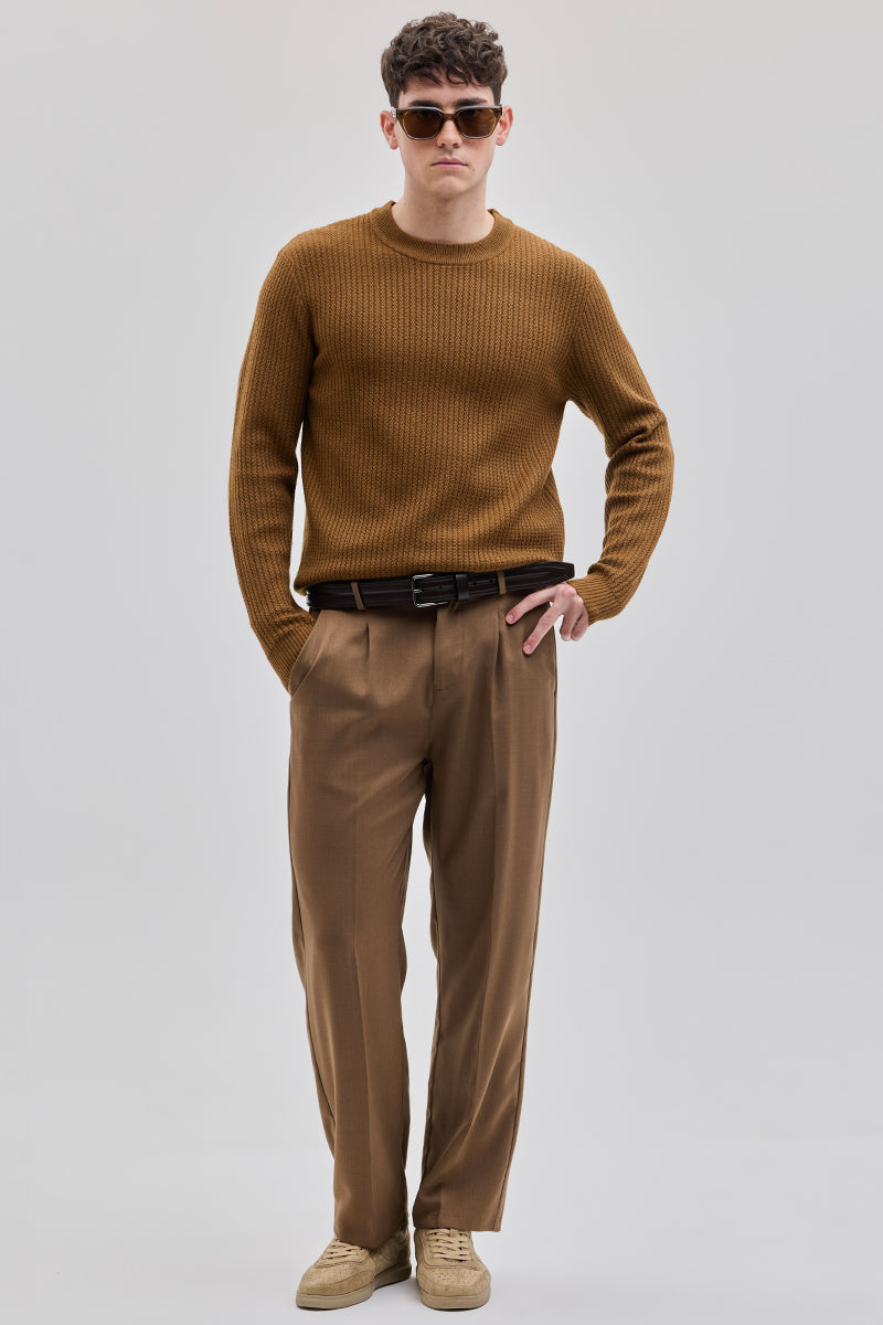 Brown Knitted Sweater