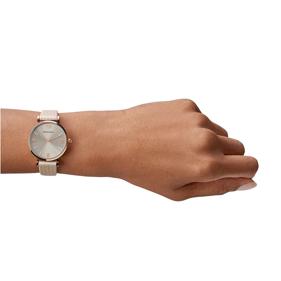 Emporio Armani Retro Grey Dial Women 32mm