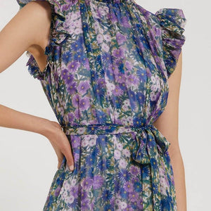 Mac Duggal 56116 A Line Floral Print Evening Formal Dress