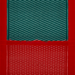 Sea Green Handloom Orissa Cotton Saree With Tie & Dye Stripes