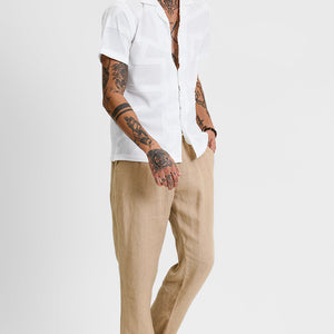White Geometric Box Fit Shirt
